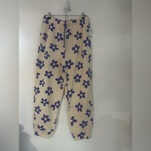 PacSun Kids Joggers with Blue Floral Design